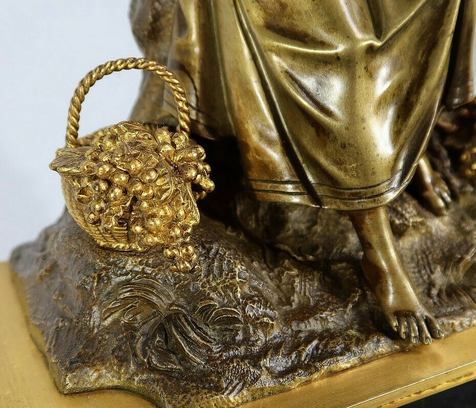 1823.1 Marble And Bronze Pendulum, Louis XVI Style, Restoration Period – Early 19th Century photo