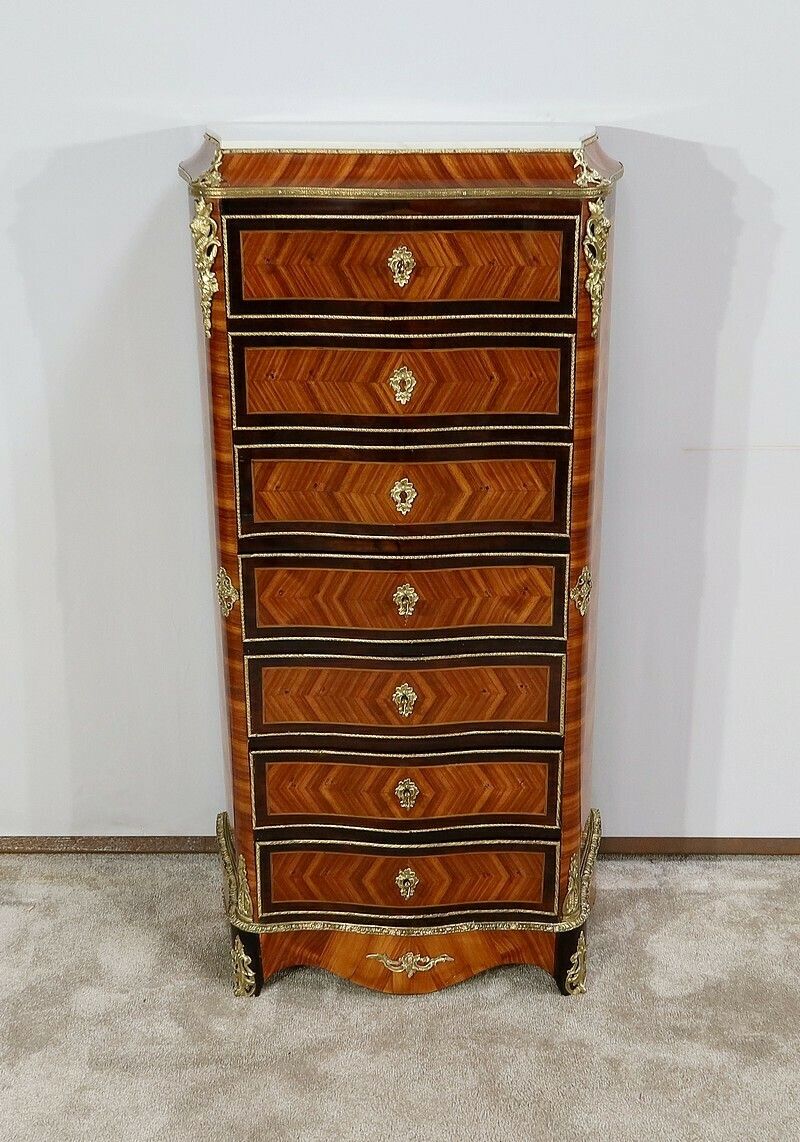 Semainier Secretaire In Precious Wood, Napoleon III Period   Mid 19th Century photo furniture