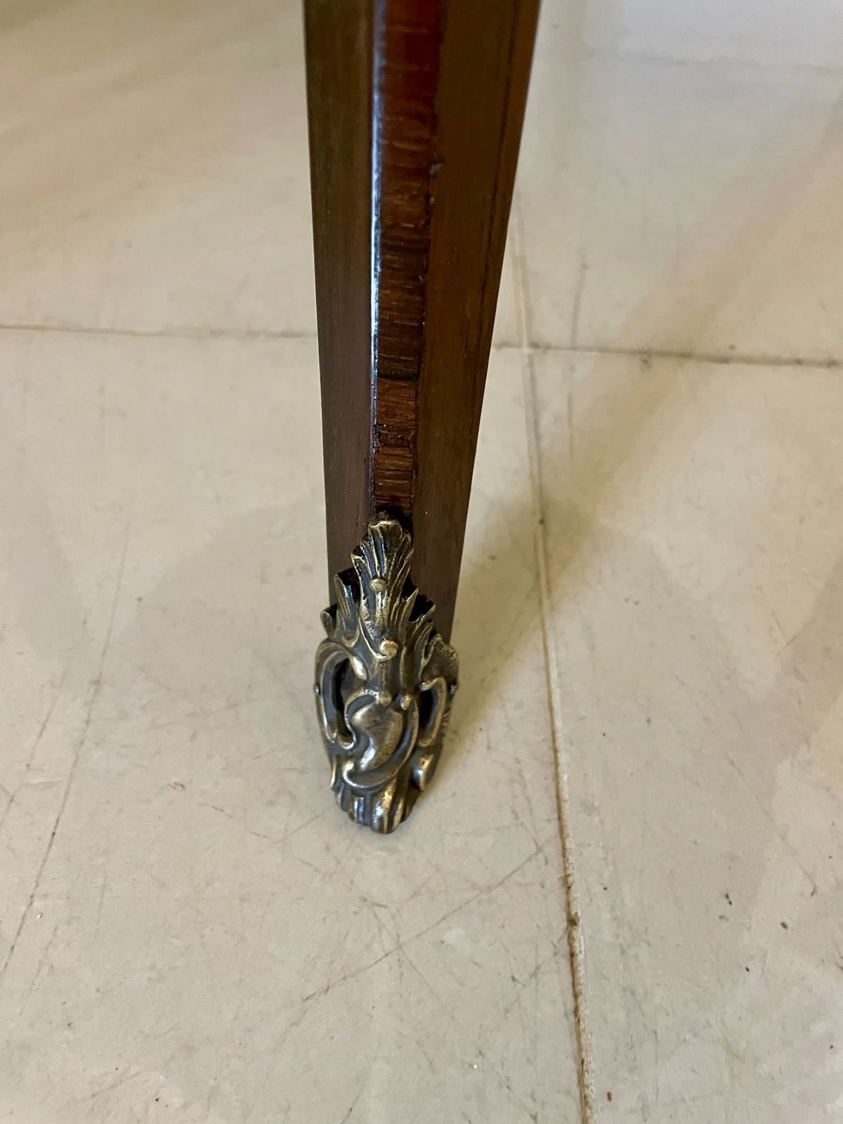 Antique Quality French Freestanding Kingwood Marble Top Lamptable photo buy