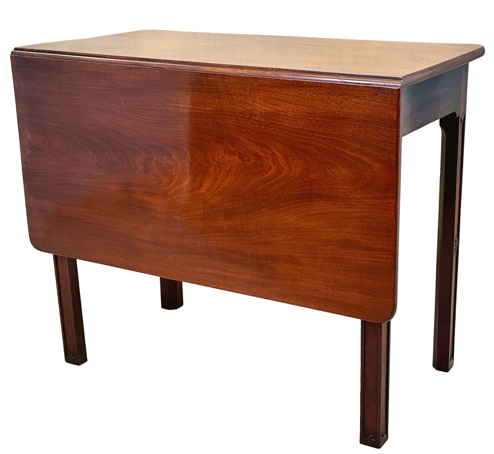 Georgian 18th Century Mahogany Drop Flap Side Table (England, Circa 1760) photo for sale