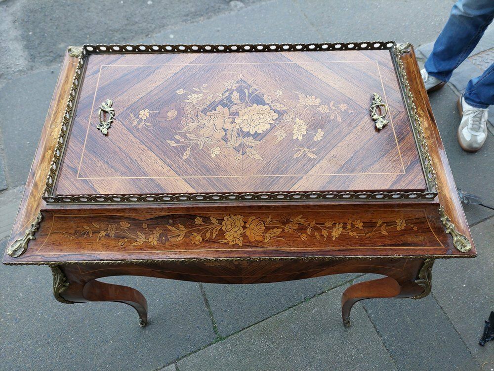 Victorian Inlaid Kingwood Planter Jardiniã¨Re Table photo 3450.0