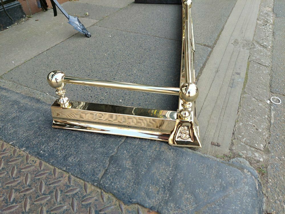 Pair Of Early 20thc Adjustable Brass Fenders photo 850.0
