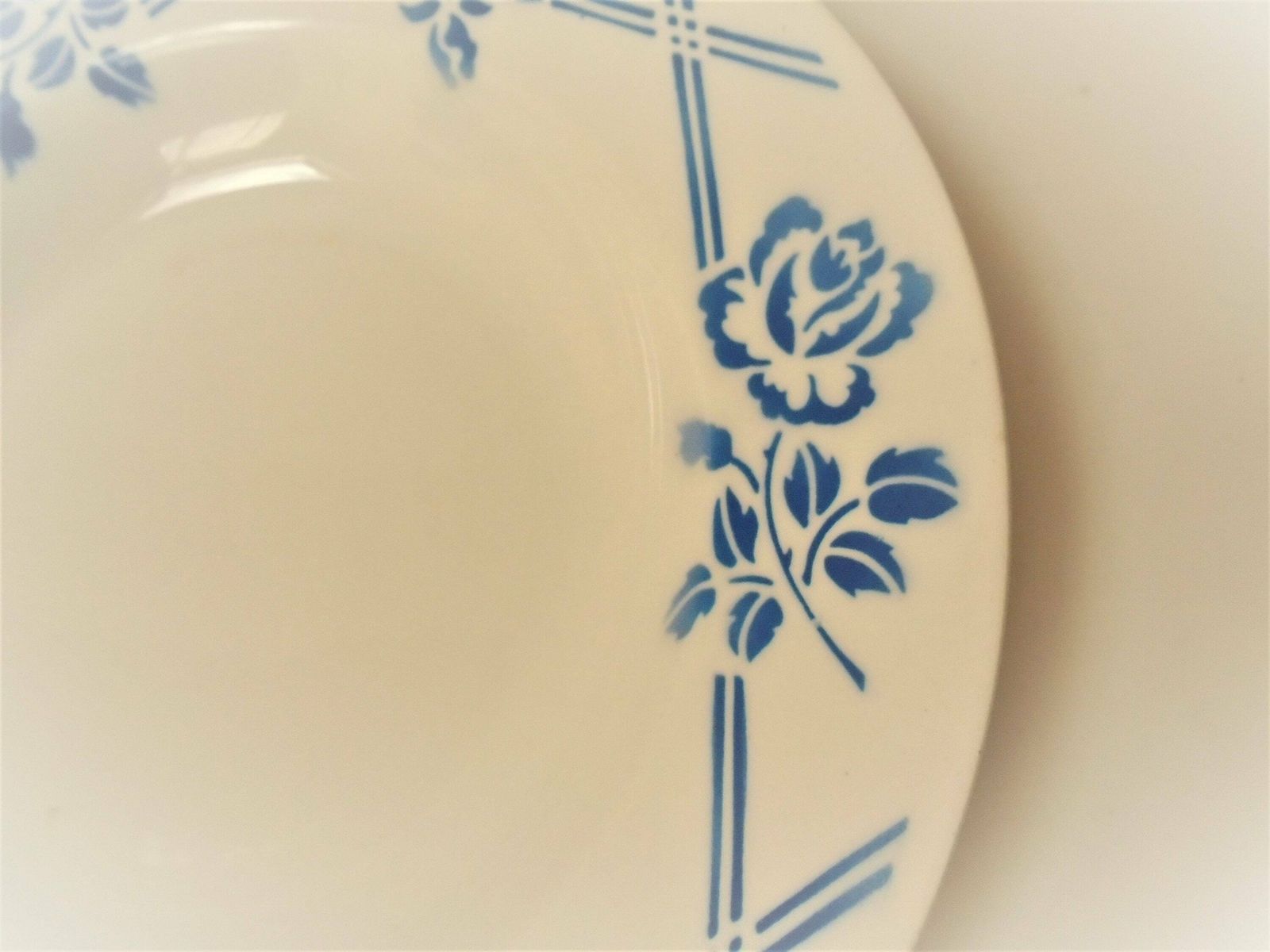Antique French Moulin Des Loups Ironstone Terre De Feu, Blue Plates, 1930, Dresser Plate Or Serving Plates, 8 Available photo 54.0