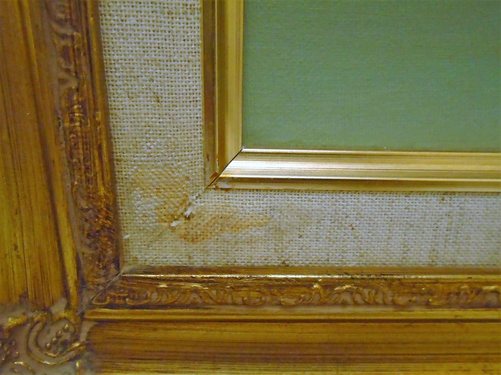 Vintage Original Gilt Framed Still Life Floral Oil Painting Signed By Artist 'Fields', Pastel Rose Wall Art photo vinterior