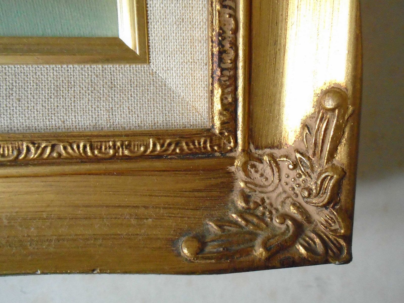 Vintage Original Gilt Framed Still Life Floral Oil Painting Signed By Artist 'Fields', Pastel Rose Wall Art photo buy