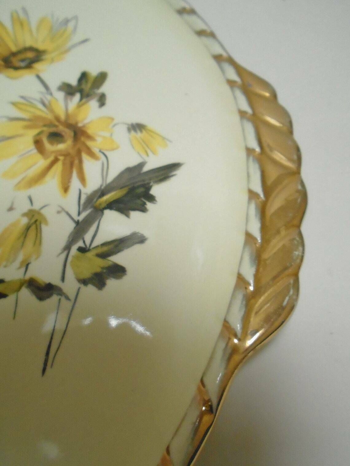 Antique French Cake Plate Honfleur By Salins France Collectible Floral Garland Gilded Plate Dresser Plate Petit Four Server photo 80.0
