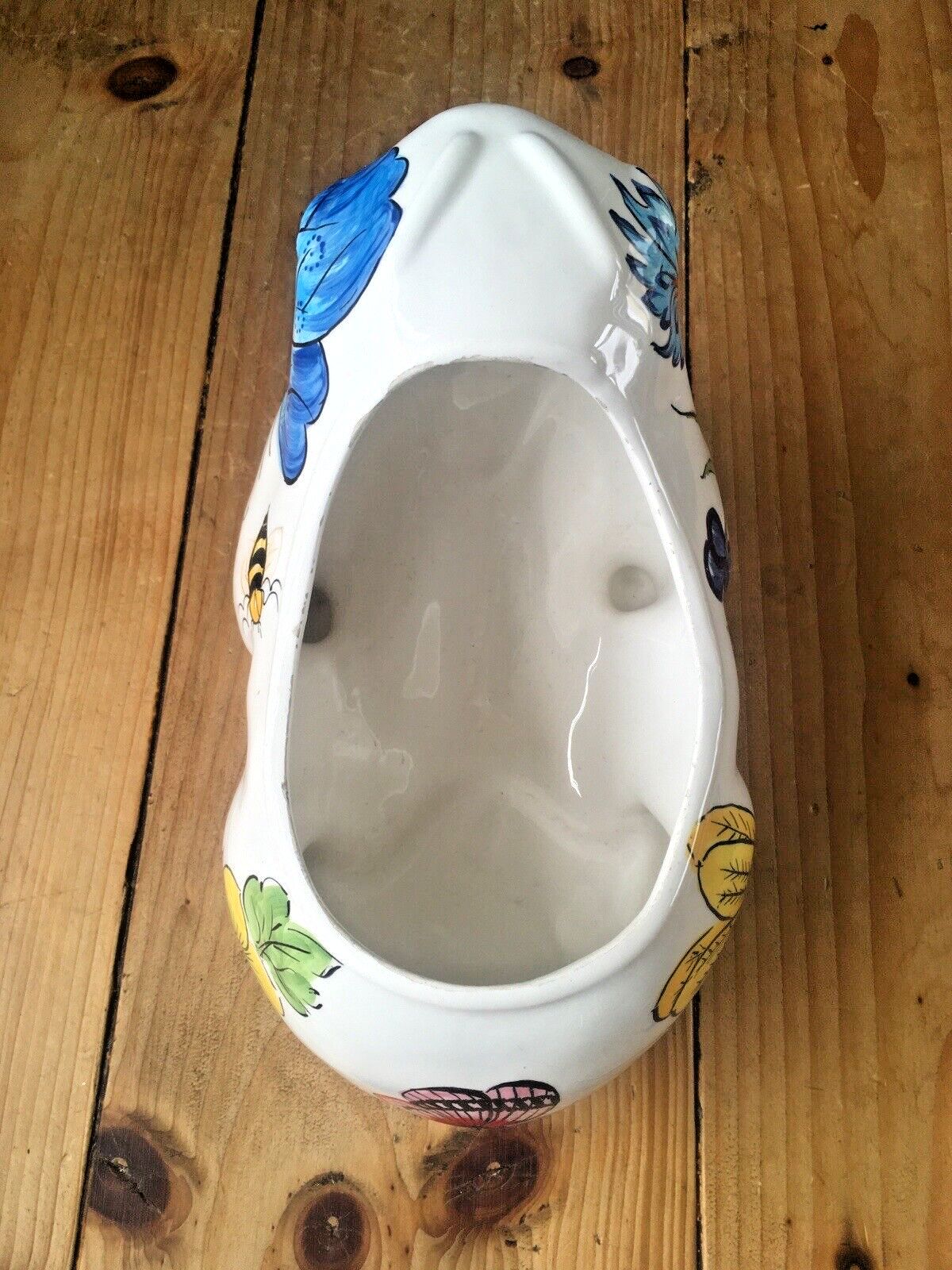 photo for sale Mid Century Italian Pottery Este Ceramiche Flower Frog Planter Posy Vase 60's