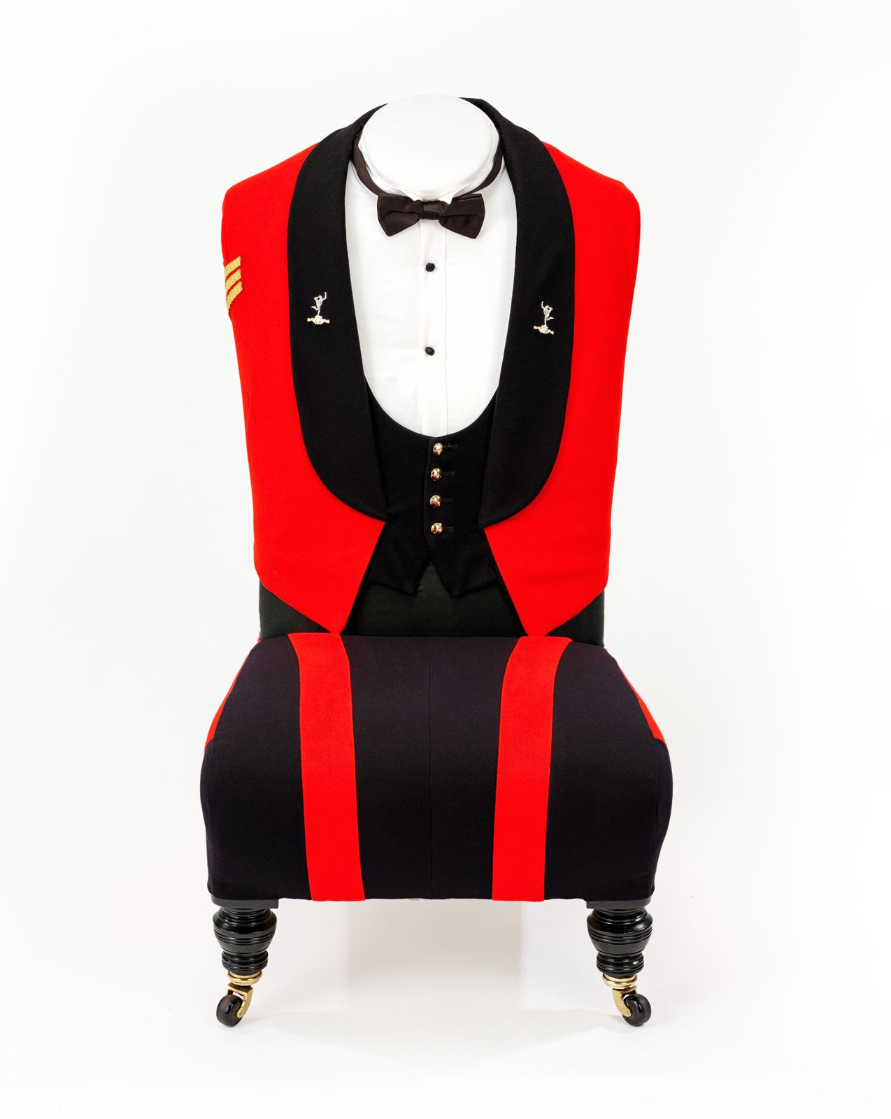 The Army Sergeant Chair, A Unique Chair In The Form Of An Original Army Sergeant Uniform. Donation To Mduk. photo furniture