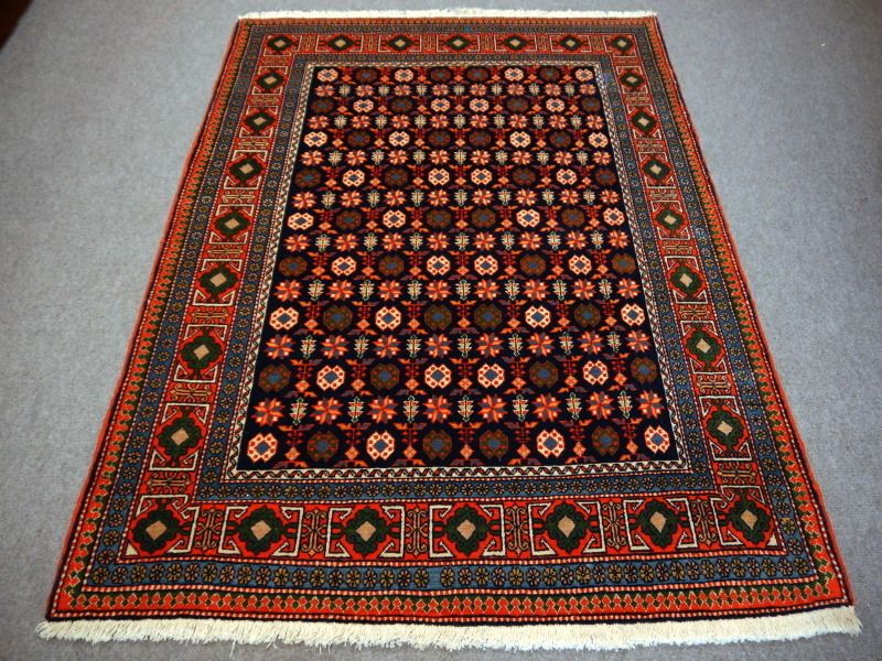 Chi Chi Shirvan Caucasian Rug Vintage 6.3 X 4.5 Ft Blue Orange Green photo furniture