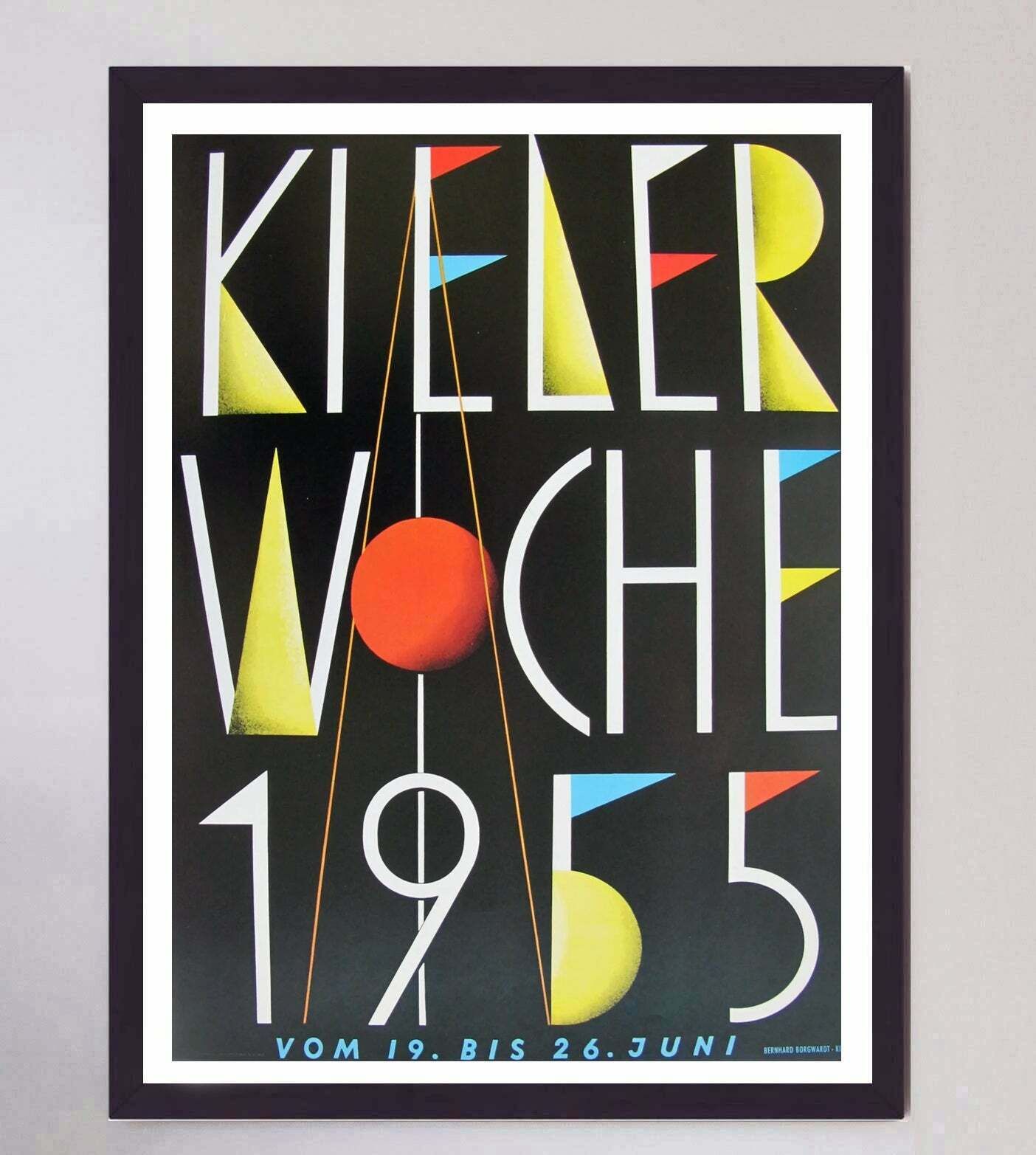 Kiel Week (Kieler Woche) 1955 Original Vintage Poster photo furniture