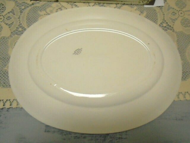 Large Vintage Oval White China Serving Plate With Pheasants / Thanksgiving Server / Turkey Or Game Serving Dish, Made In England photo vinterior