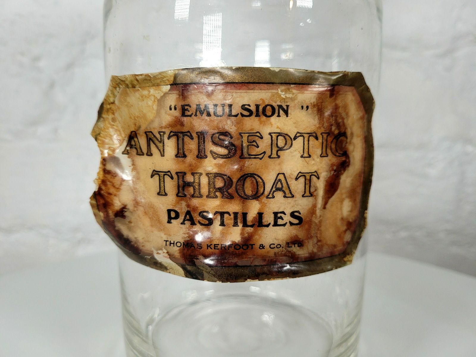 Antique Glass Apothecary Jar / Antique Pharmacy Bottles / Antique Glass photo for sale