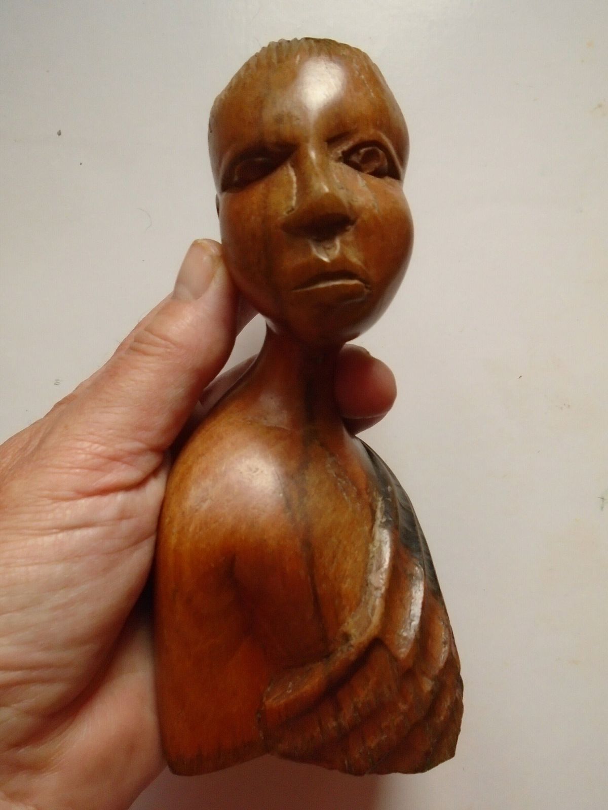 Two Vintage Carved African Women Statues, Wood Bookends, African Tribal Art Book Ends photo vinterior