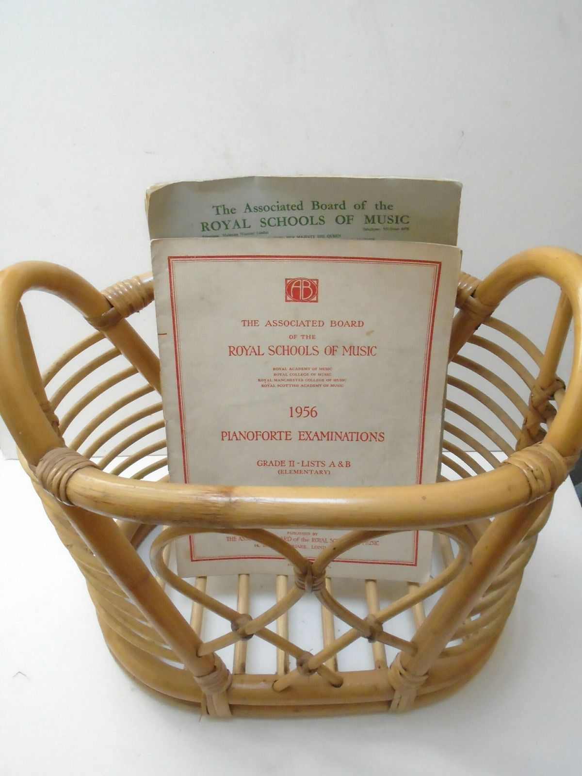 Vintage Bamboo Magazine Rack, Portable Newspaper Stand, Natural Fiber Home Storage, Rattan Home Furniture photo vintage
