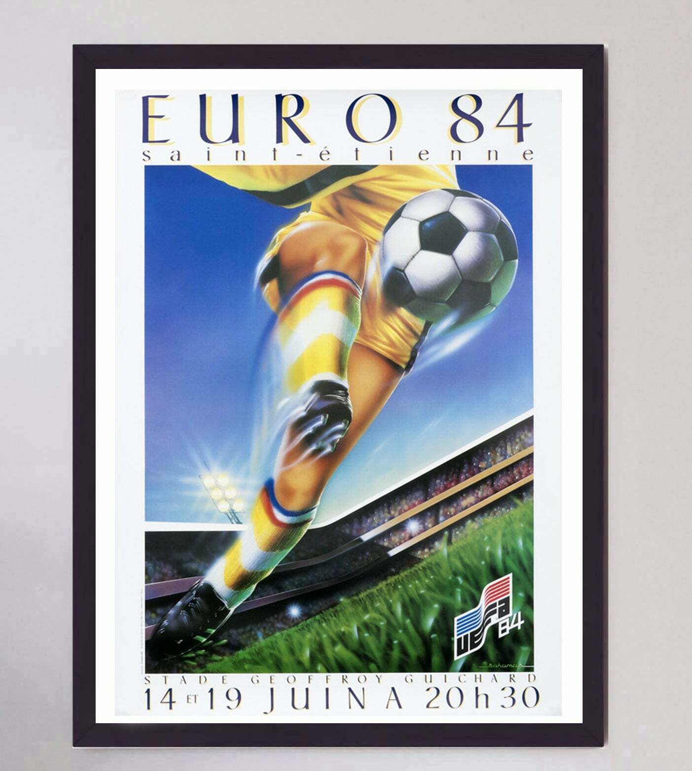 Euro 84   Saint Etienne  Original Vintage Poster photo furniture