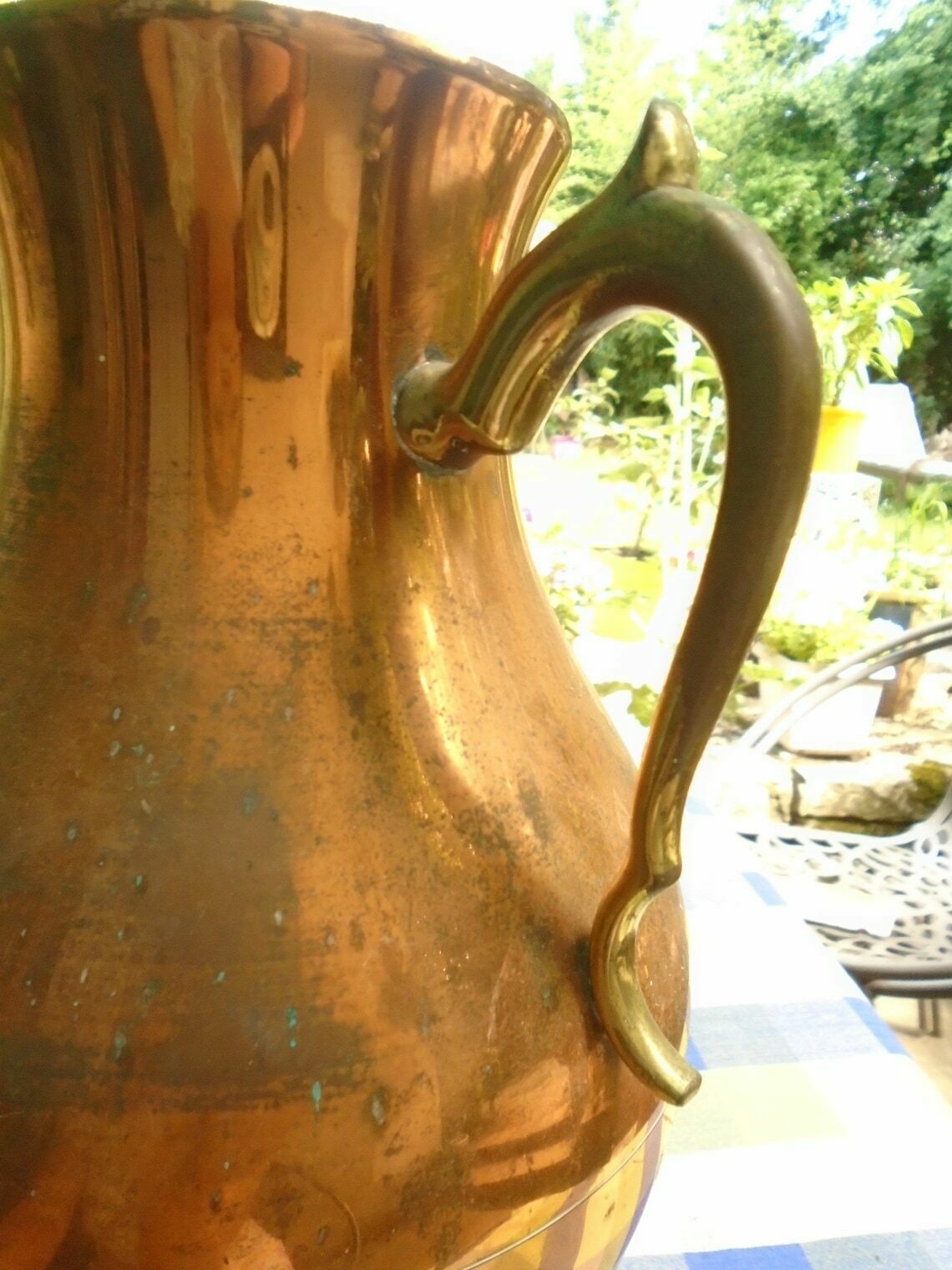 Vintage French Copper Samovar Tea Urn, Decorative Farmhouse Copperware photo 149.0