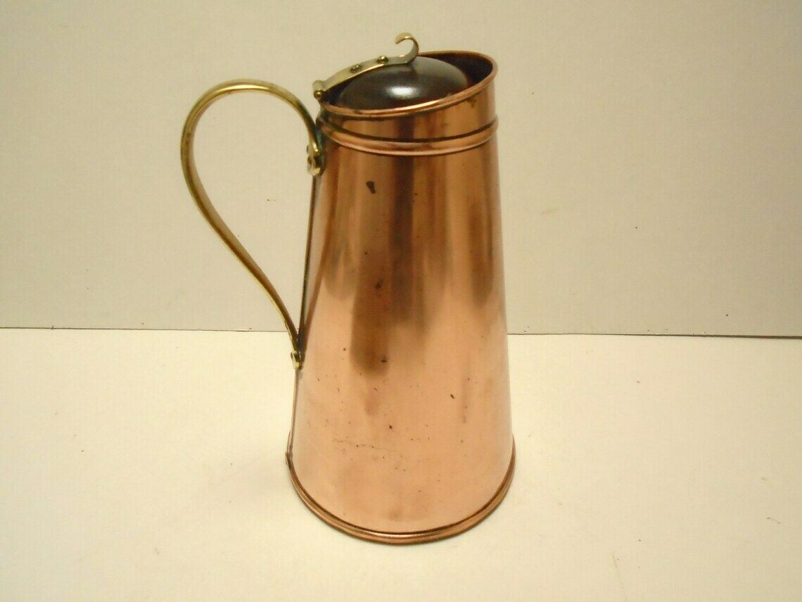 Antique Arts And Craft Copper Insulated Hot Water Jug, Was Benson, Circa 1900