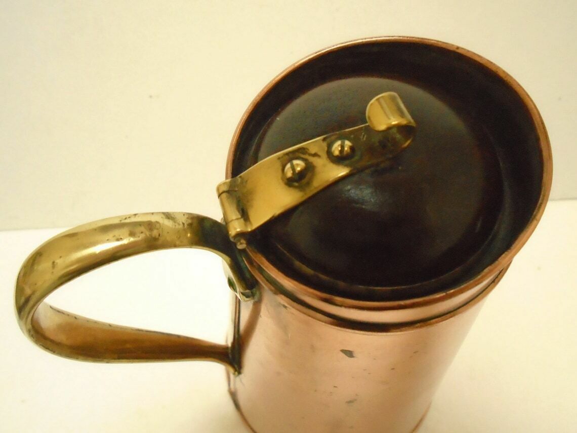 Antique Arts And Craft Copper Insulated Hot Water Jug, Was Benson, Circa 1900 photo Home Decor
