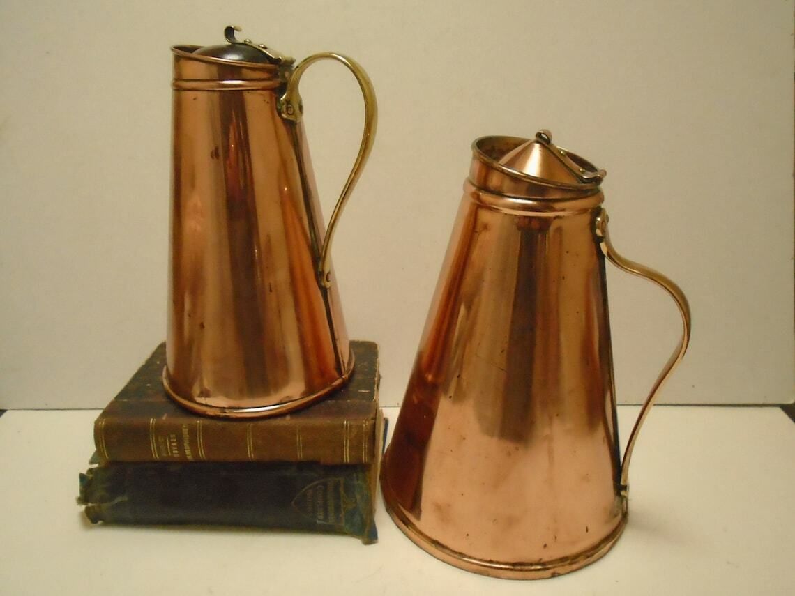 photo for sale Antique Arts And Craft Copper Insulated Hot Water Jug, Was Benson, Circa 1900