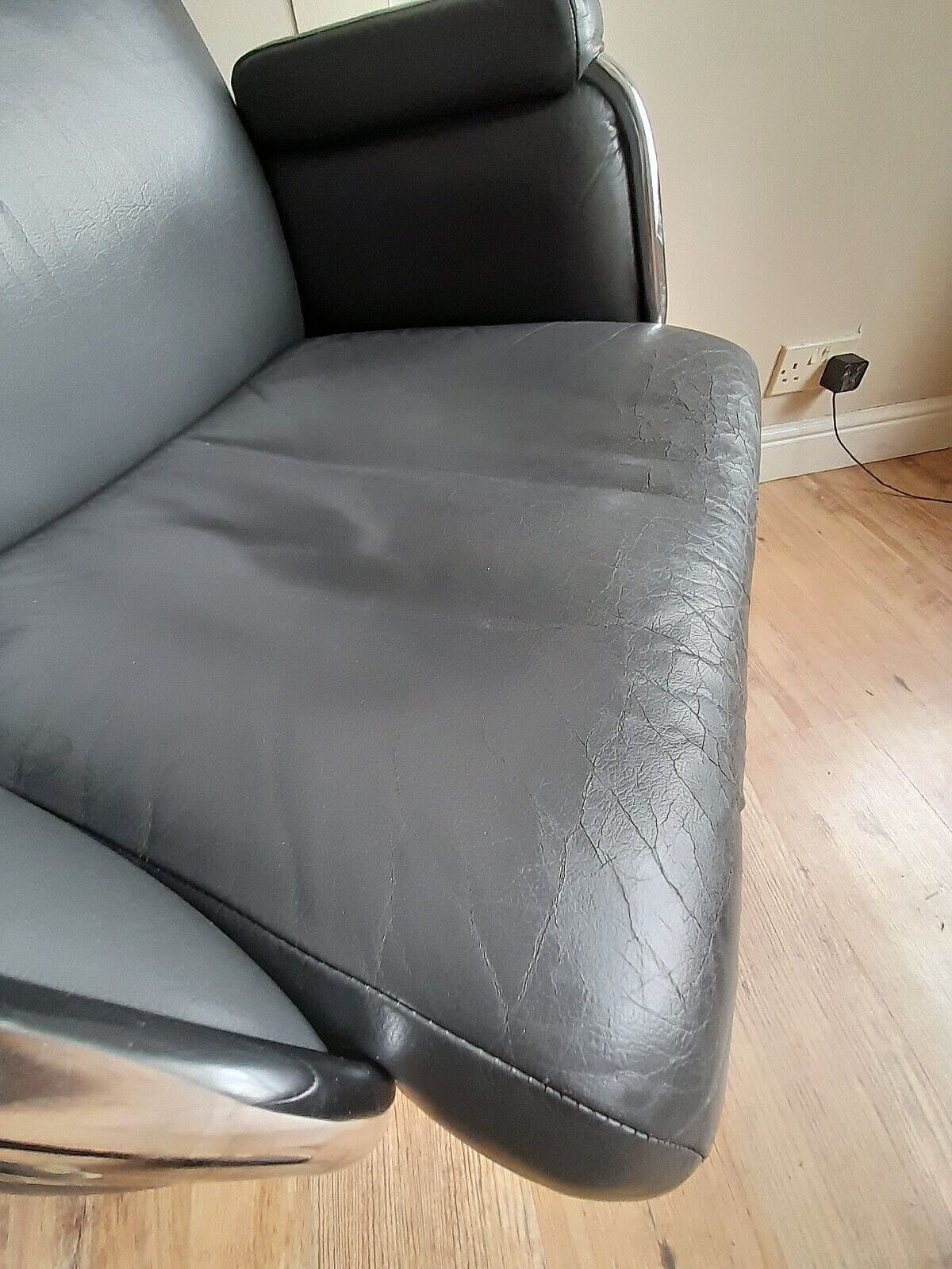 Furniture Frank Doerner For Evertaut Mid Century Leather Recliner / Swivel Chair photo