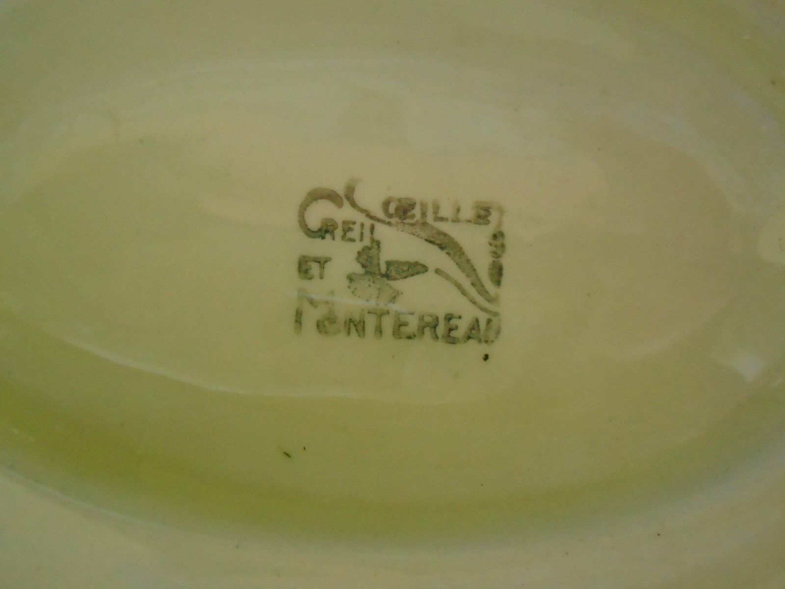 Beautiful Antique French Creil Et Montereau Sauciere / Sauce Boat, White And Gold, All In One, Porcelaine Gravy Jug photo vinterior