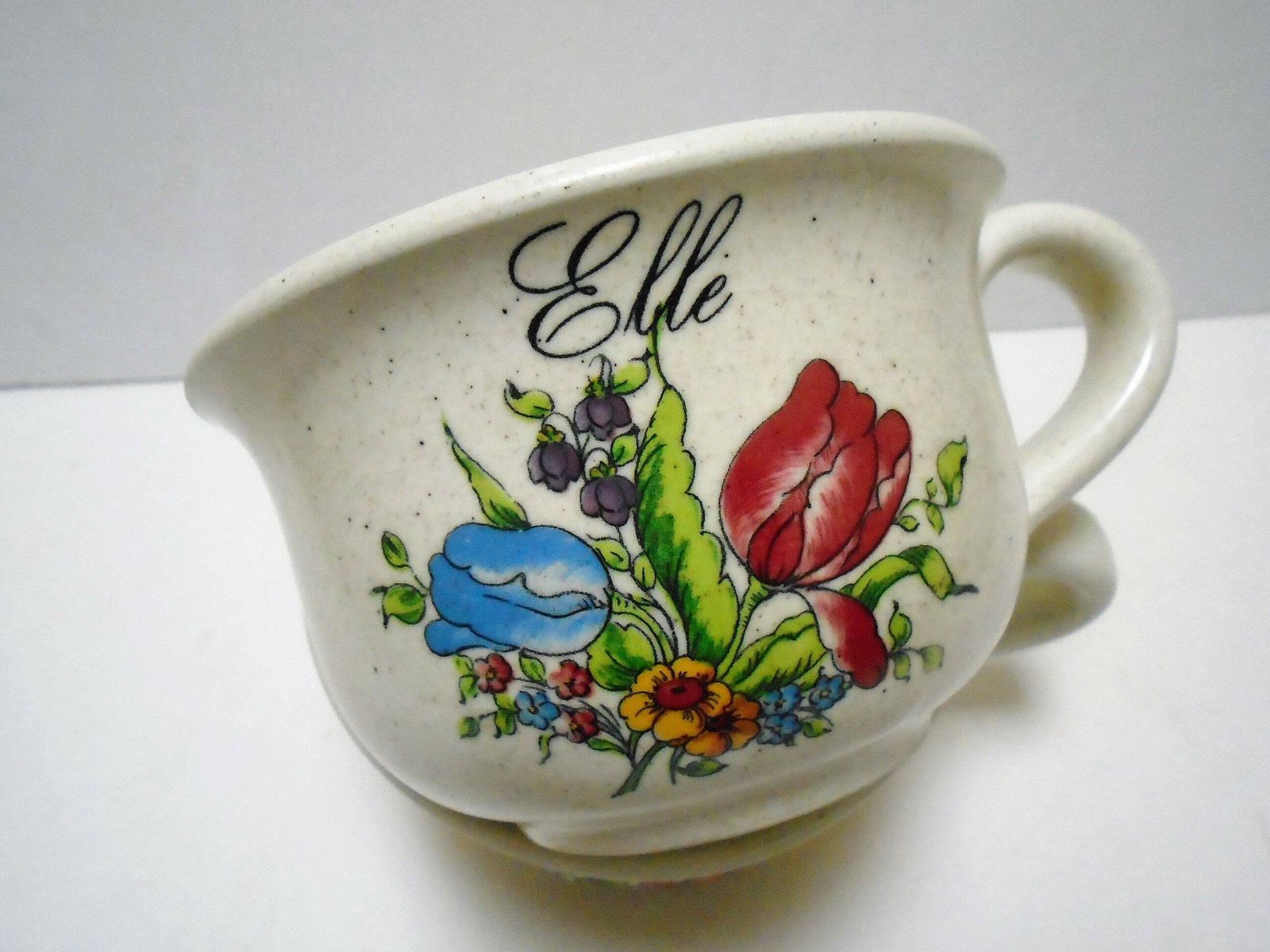 Vintage French Lui Et Elle / He And She / Ceramic Mugs, Extra Large Coffee Cups, Engagement, Wedding Or Anniversary Gift photo vinterior