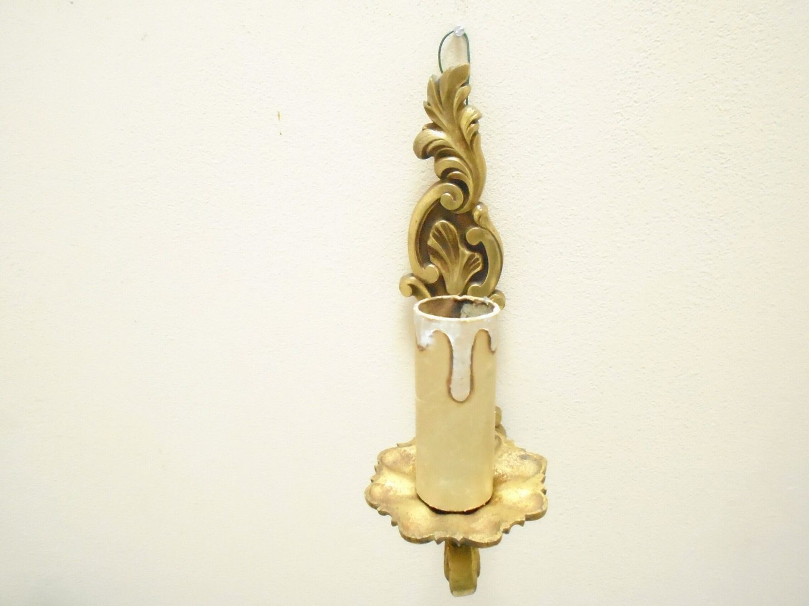 Single Arm Antique French Bronze Wall Candle Sconce, Art Nouveau Candle Holders, Electric Wall Sconce photo 86.0