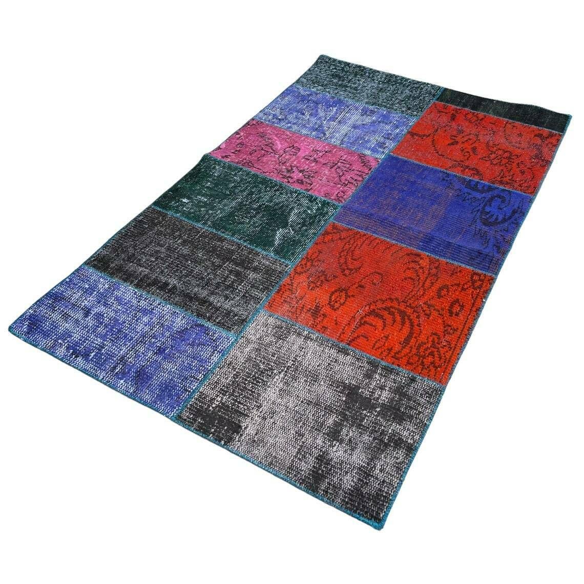 Unique Turkish Vintage Distressed Patchwork Rug photo buy