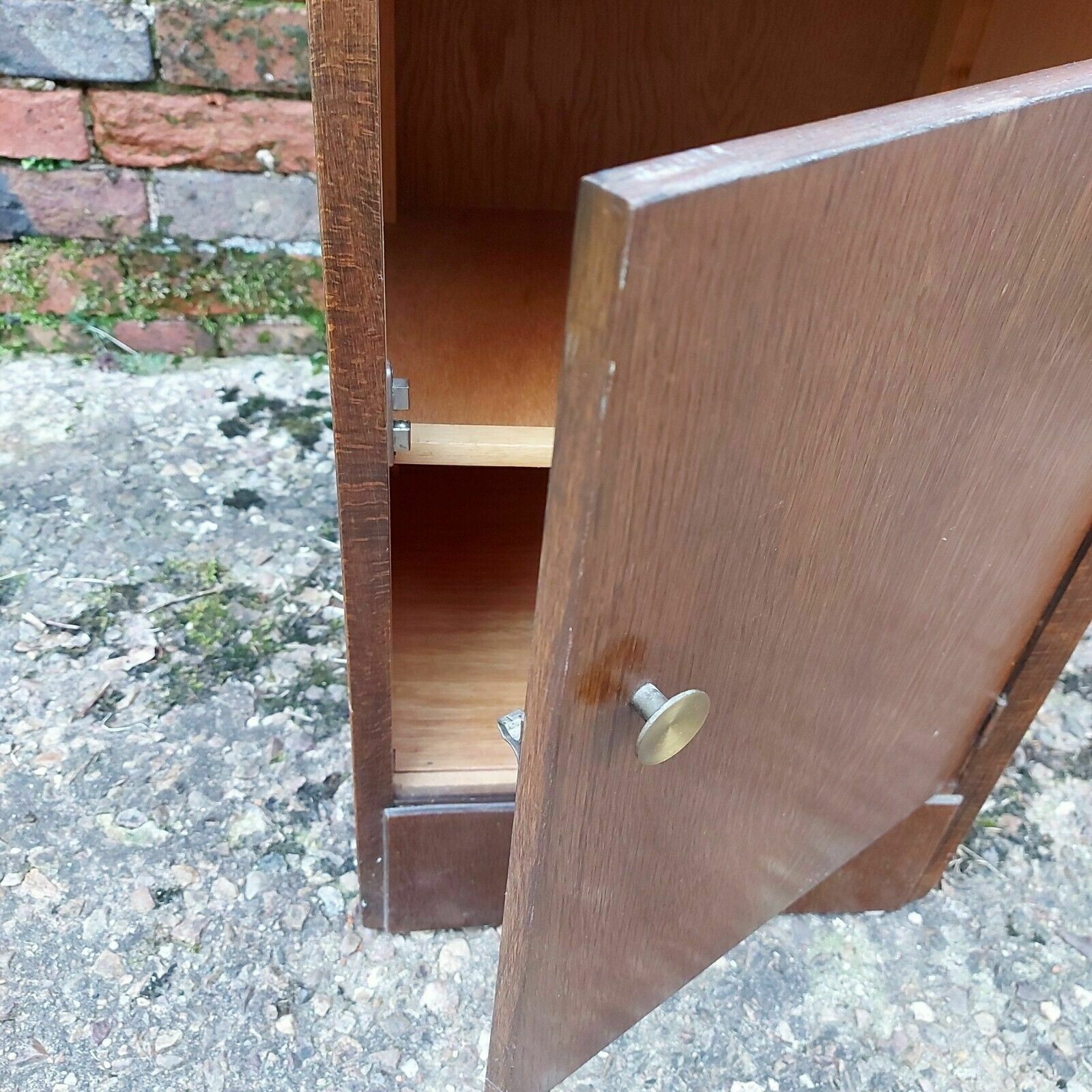 photo vintage Vintage, Mid Century Plywood And Veneer Bedside Cabinet With Drawer & Cupboard