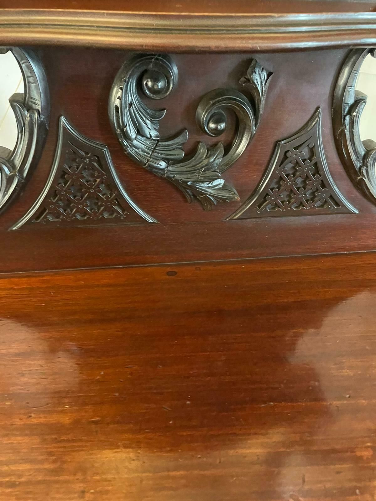 Quality Antique 19th Century Carved Mahogany Hall Stand photo for sale