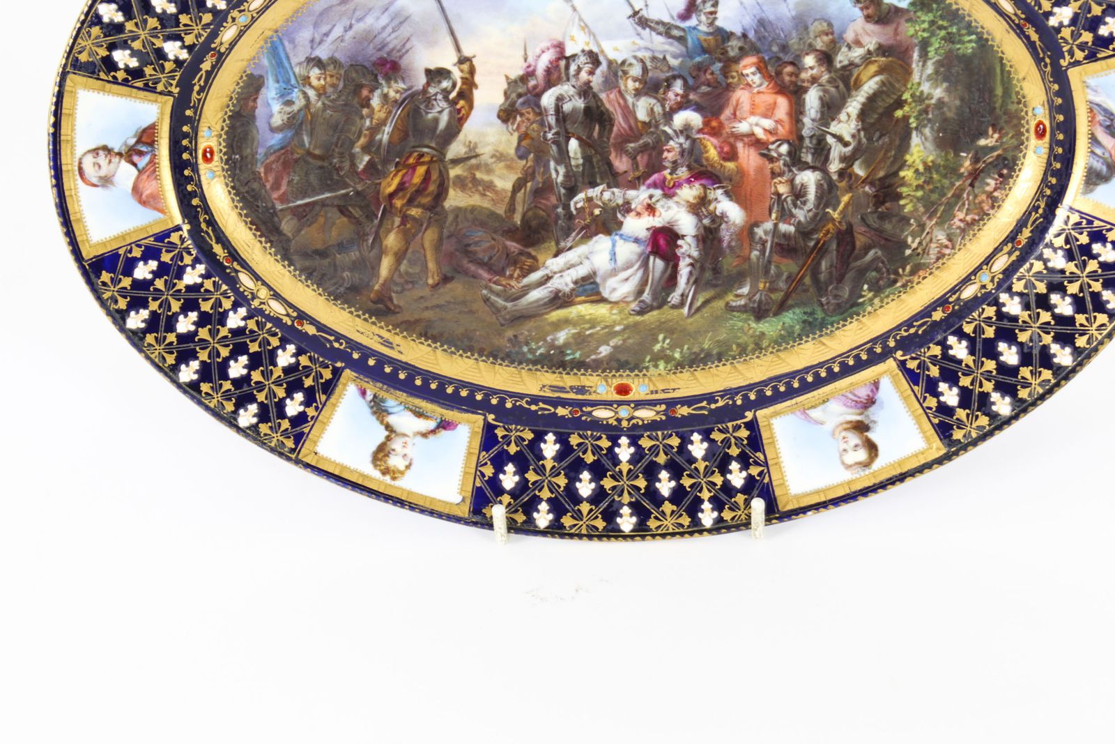 Antique French Sevres Oval Porcelain Dish Late 18th Century photo vinterior