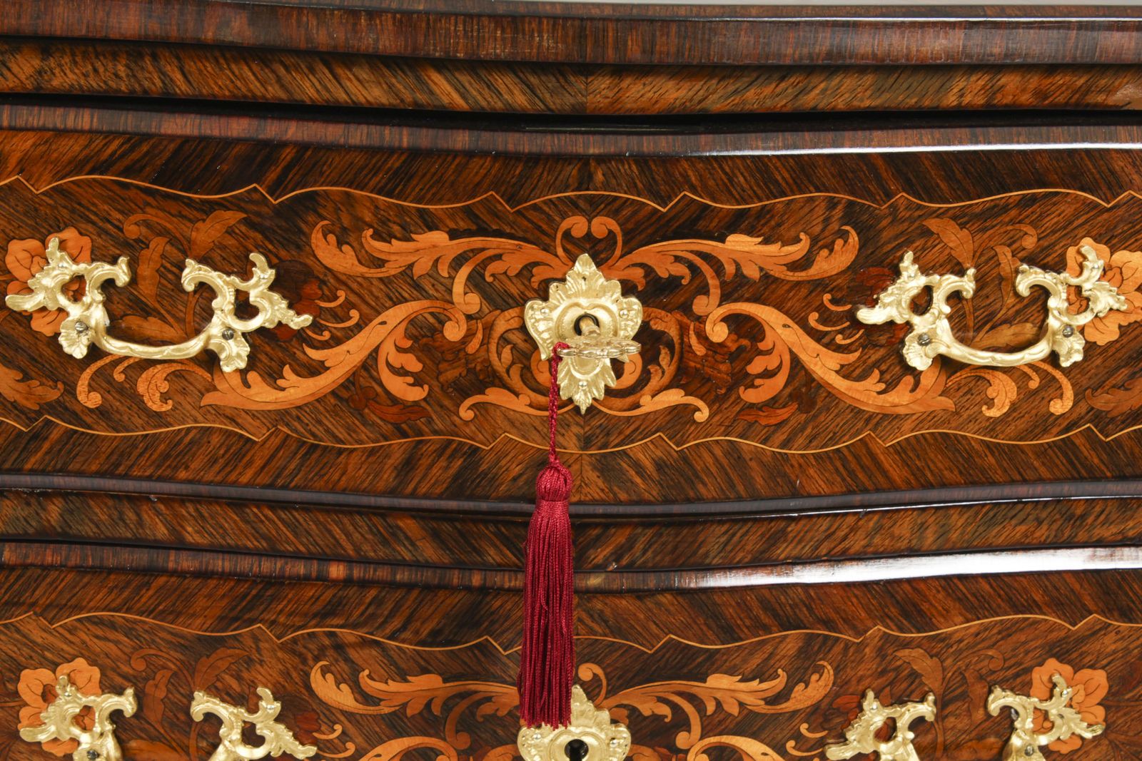Antique French Louis Revival Marquetry Chest Of Drawers 19th C photo vinterior