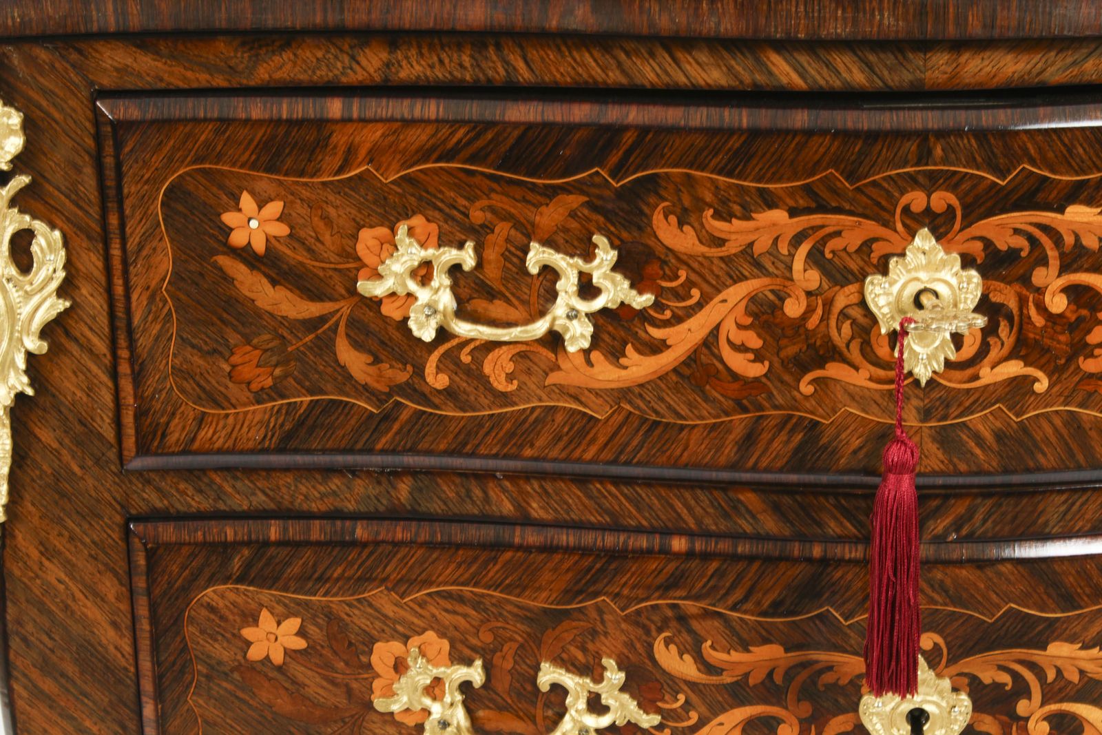 Antique French Louis Revival Marquetry Chest Of Drawers 19th C photo buy