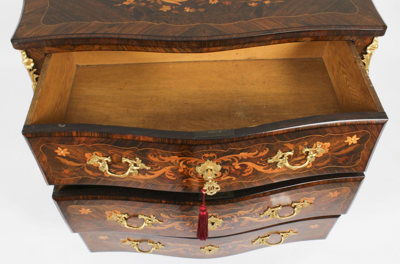 photo vinterior Antique French Louis Revival Marquetry Chest Of Drawers 19th C