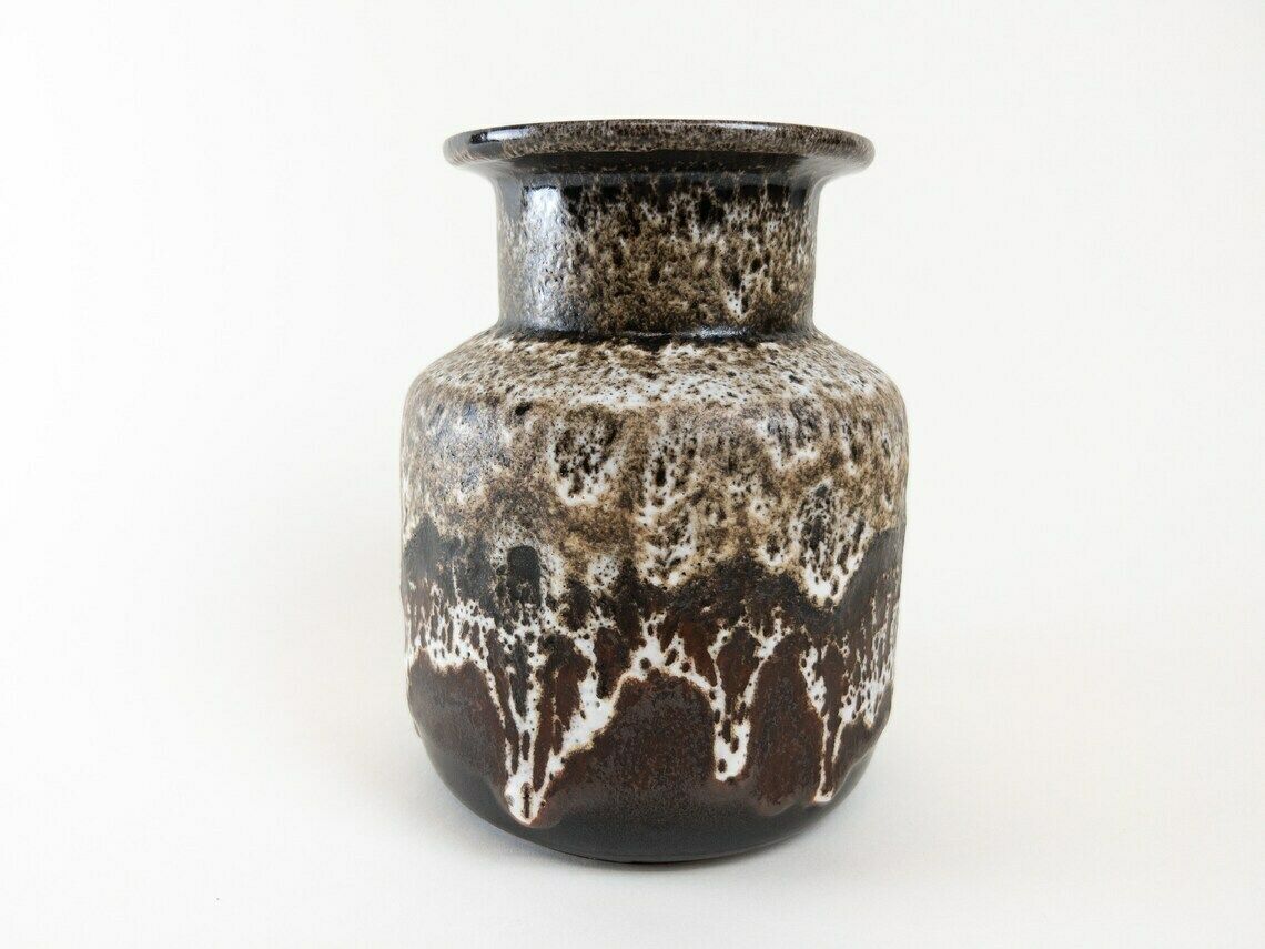 Fat Lava Vase  West German Pottery  Ruscha Art Ceramic Vase  Earthtones Ceramic Vase