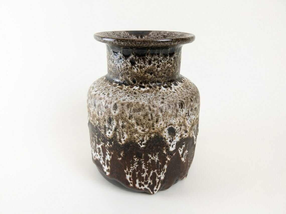 Fat Lava Vase  West German Pottery  Ruscha Art Ceramic Vase  Earthtones Ceramic Vase photo 82.0
