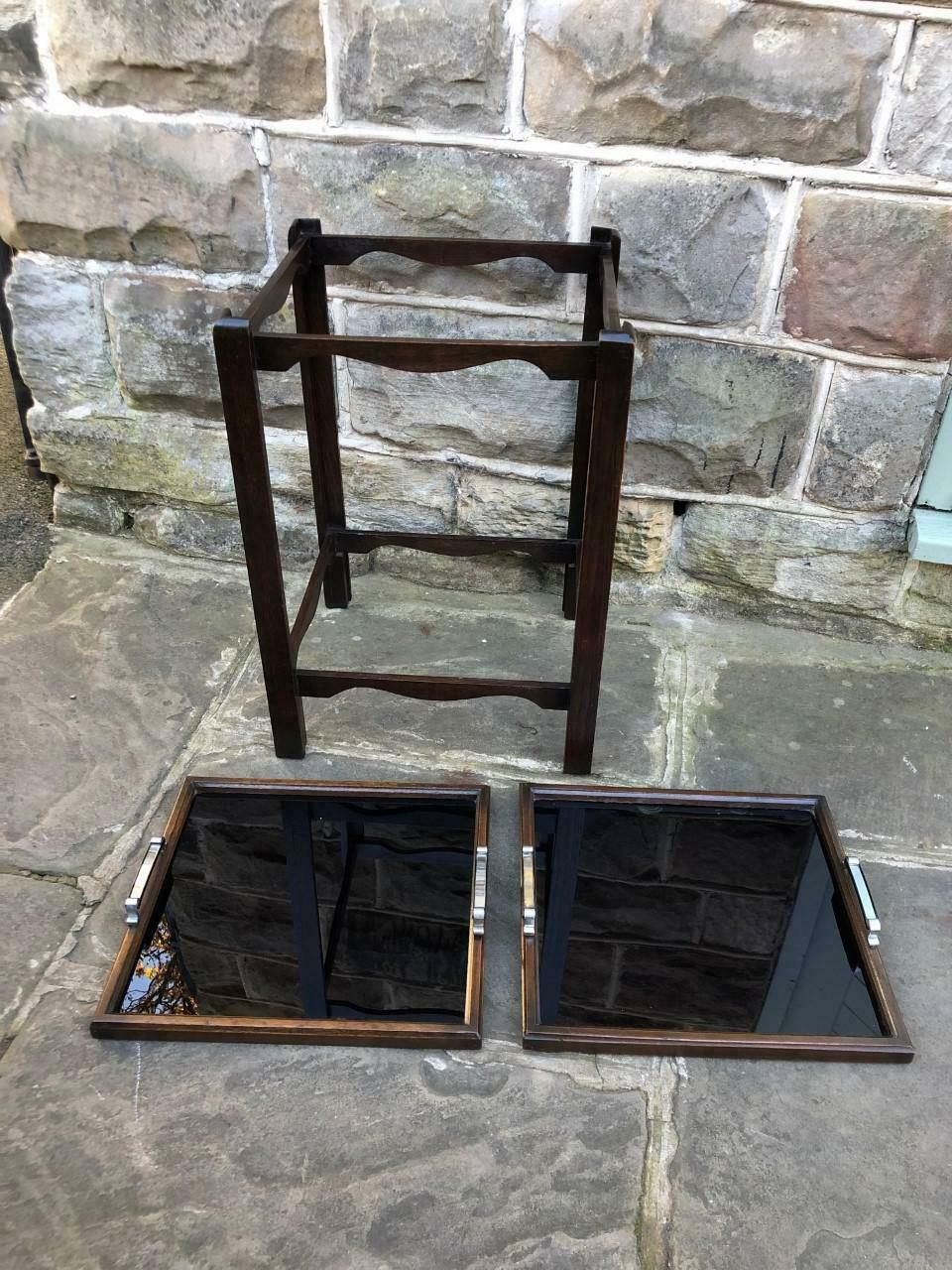 Antique Oak Butlers Tray Top Table photo vinterior