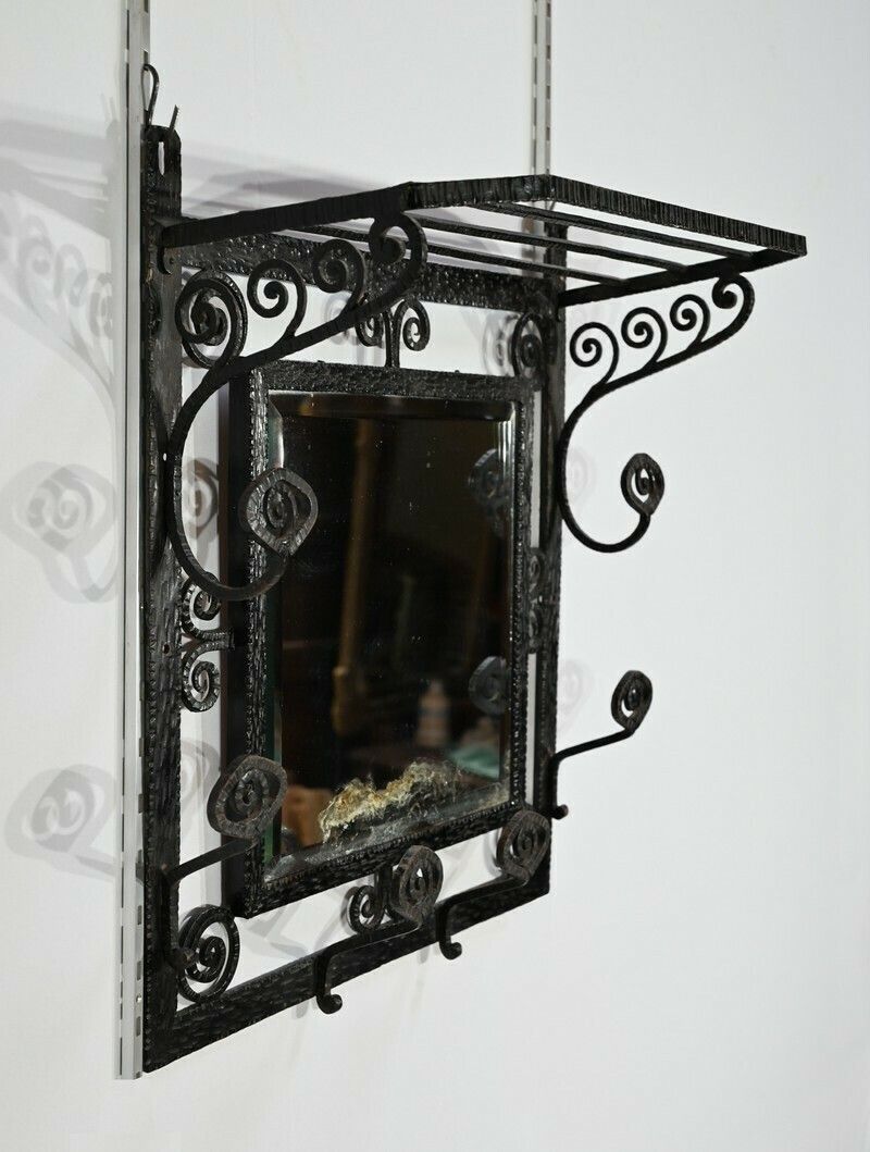 Wrought Iron Luggage Rack Locker Room, 1960s photo furniture