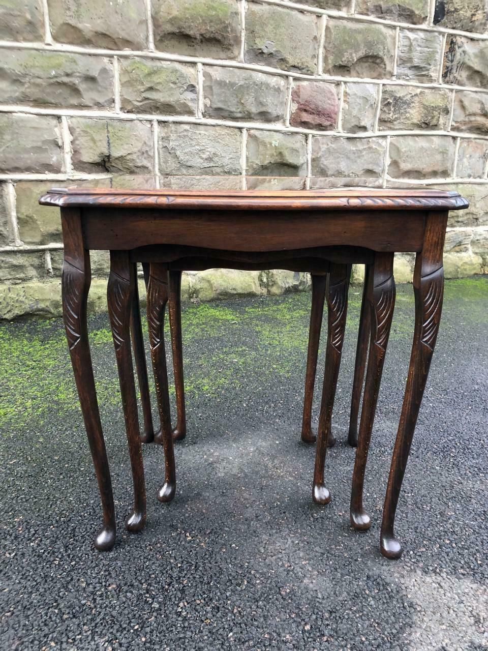 Antique Mahogany Nest Of 3 Tables photo 140.0
