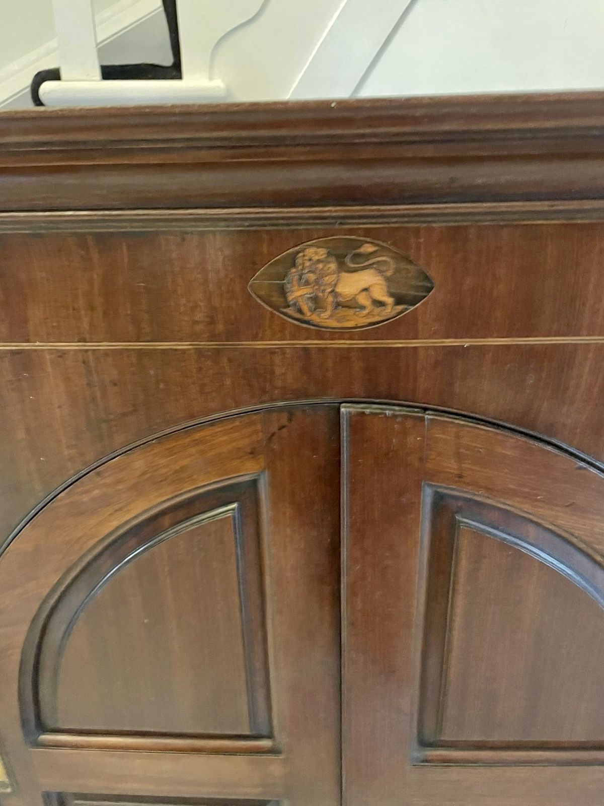 Fine Quality Antique Mahogany Hanging Corner Cabinet photo vintage