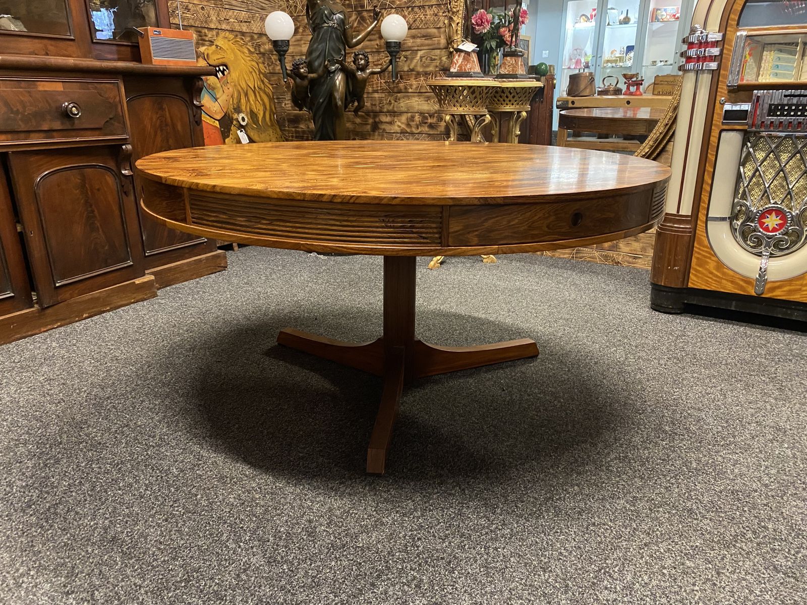 Archie Shine Rosewood Drum Table photo Furniture