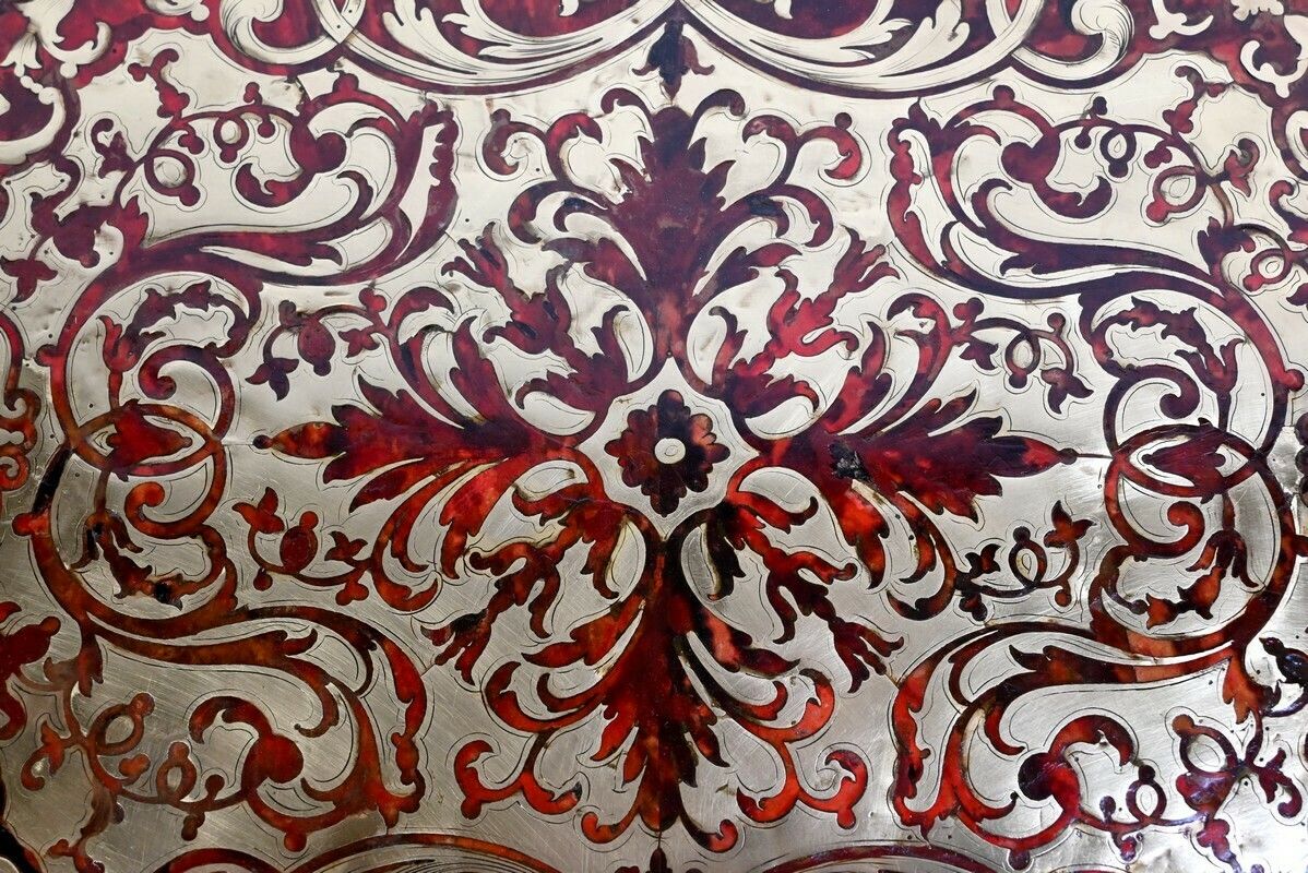 Table D'apparat Violonée In Blackened Poirier Boulle Style Napoleon III Period  Mid 19th Century photo buy