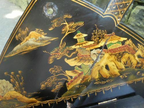 Pair Of Lacquered Chinoiserie Wall Brackets Shelf C.1920 photo vinterior