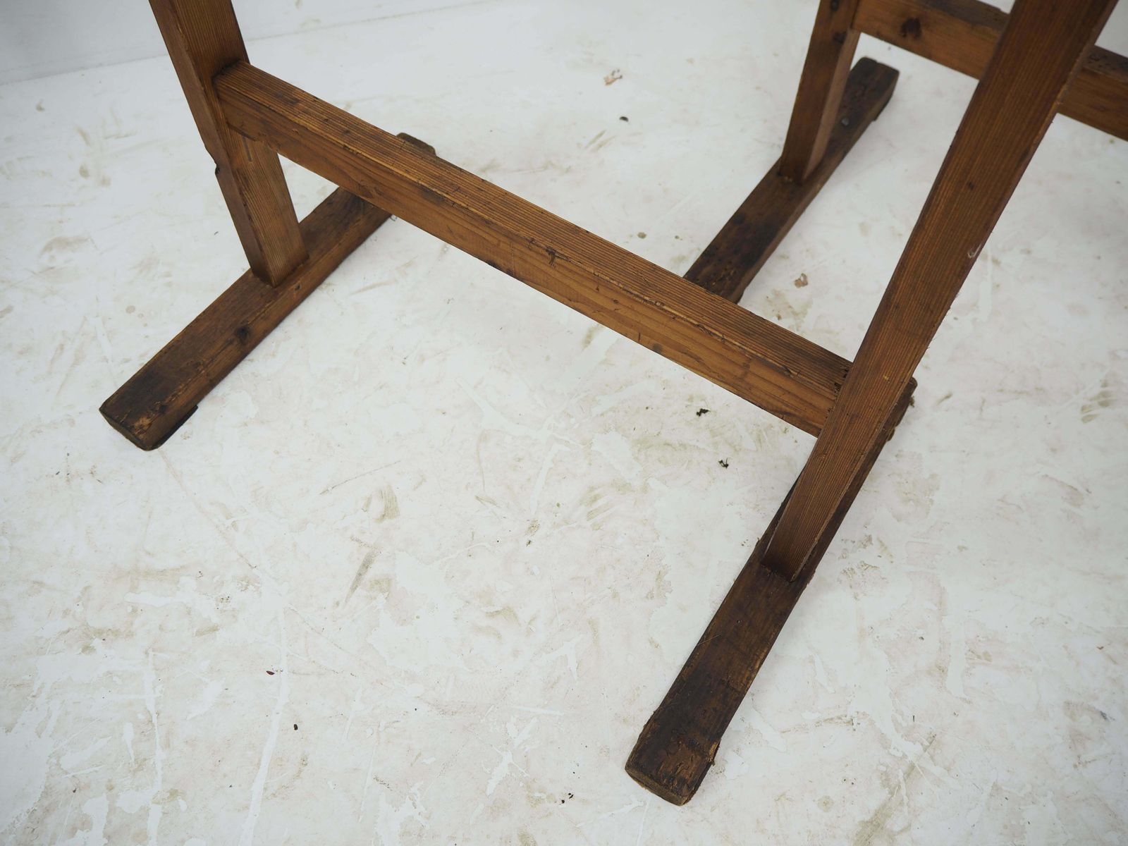 Furniture Pair Of Industrial Trestle Table Bases, Early 20th Century photo