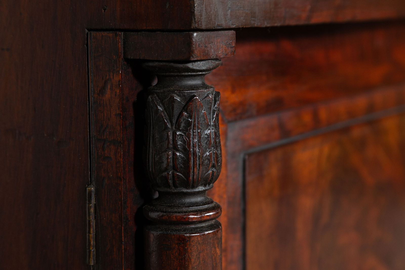 photo furniture Large English Regency Mahogany Glazed Secretaire Bookcase