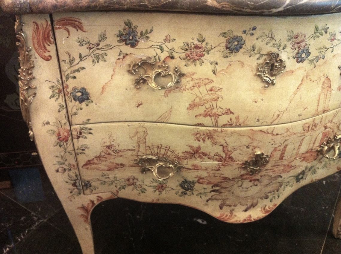Painted Louis XV Style Genoese Chest Of Drawers photo for sale