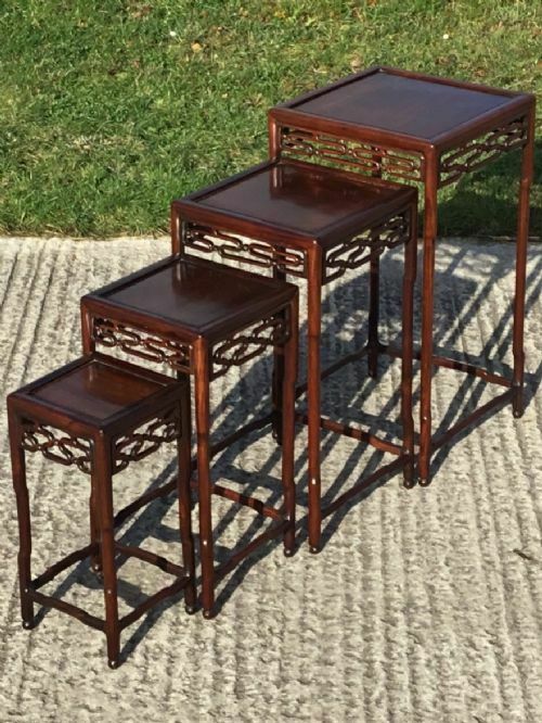 Fabulous Nest Of Four Chinese Rosewood Tables photo 385.0