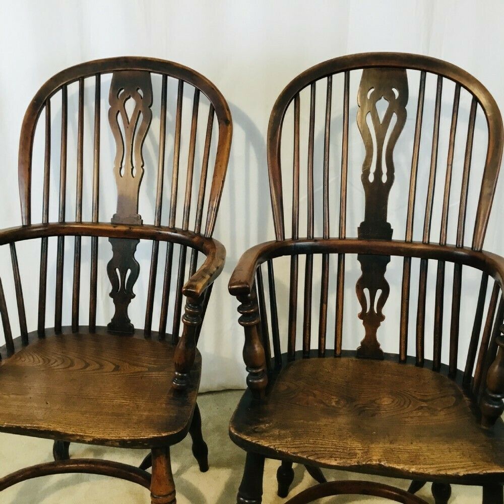 Pair Of Yew & Elm Windsor Chairs photo 925.0
