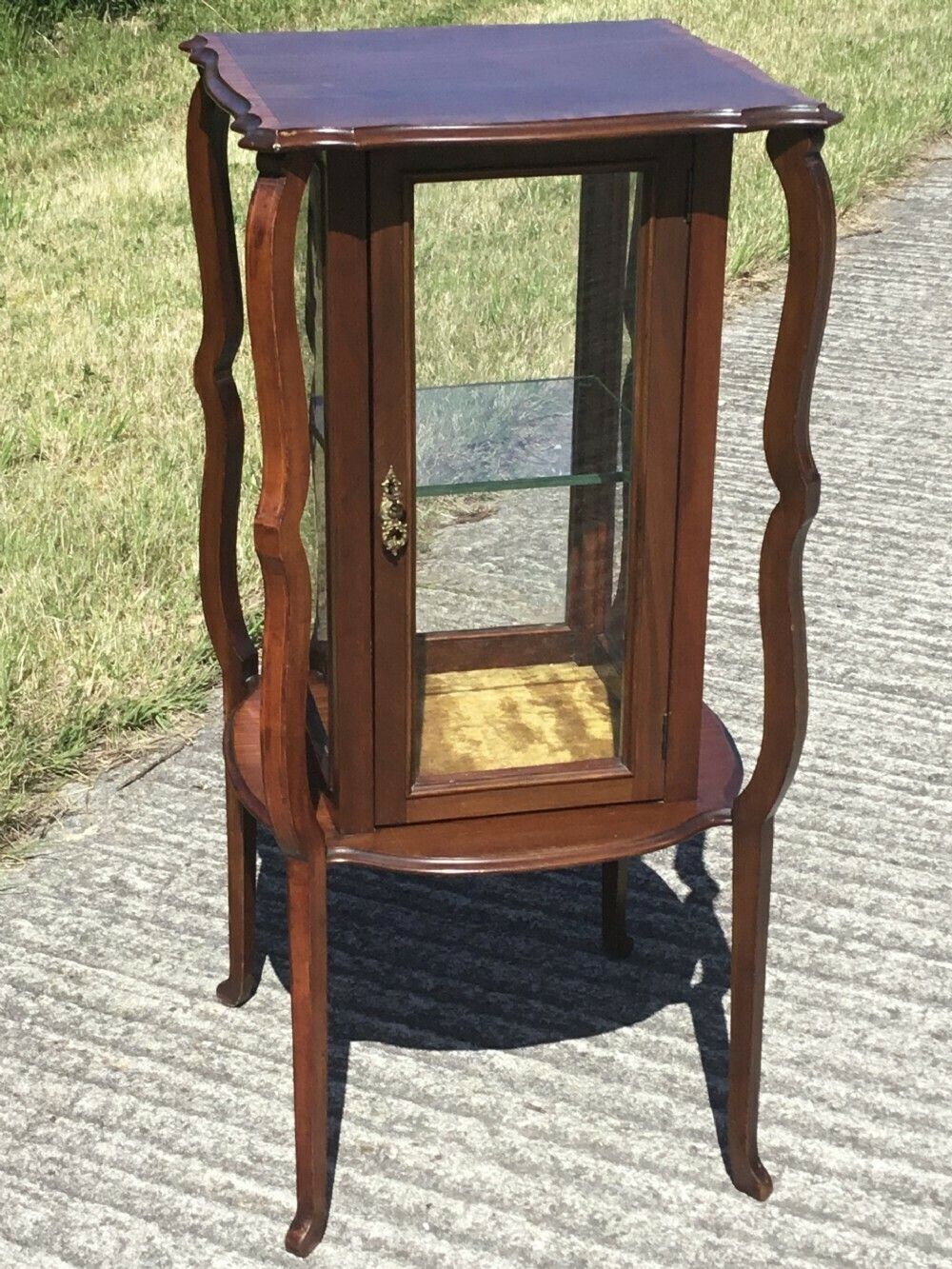 Superb Arts & Crafts Inlaid Bijouterie Cabinet photo for sale
