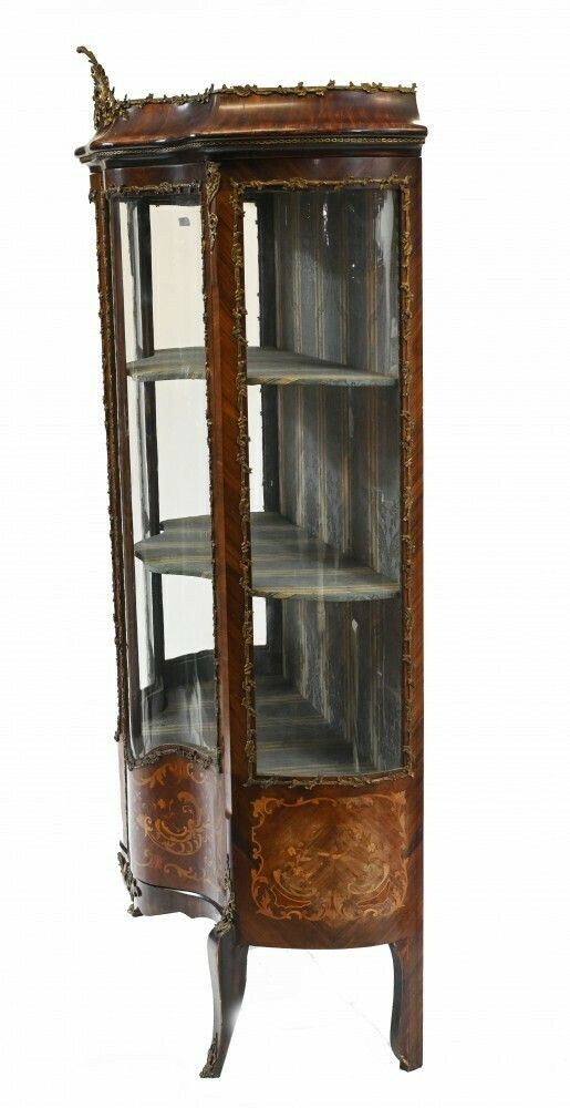 photo for sale French Empire Vitrine Display Cabinet Inlay 1880